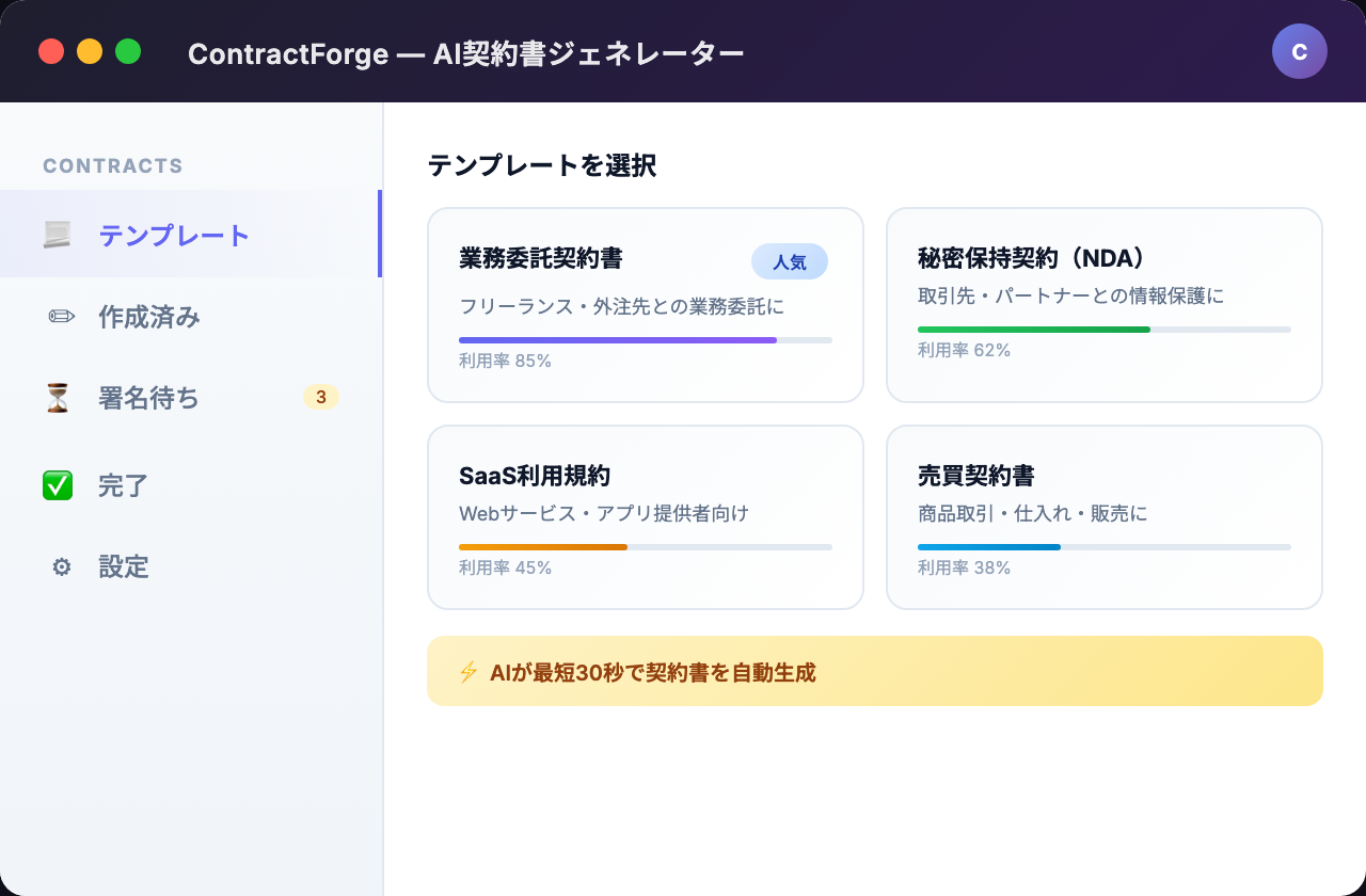 AI契約書ジェネレーター