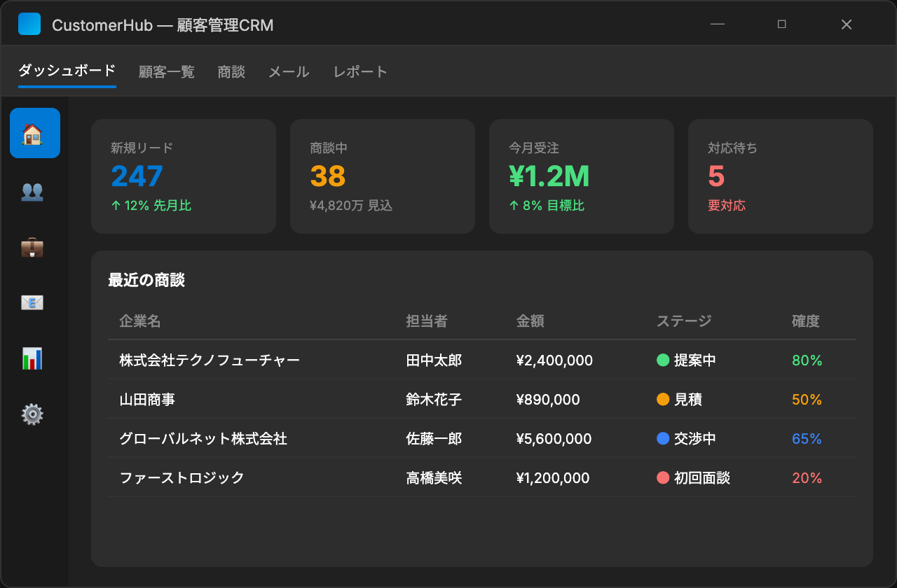 Windows 顧客管理CRM