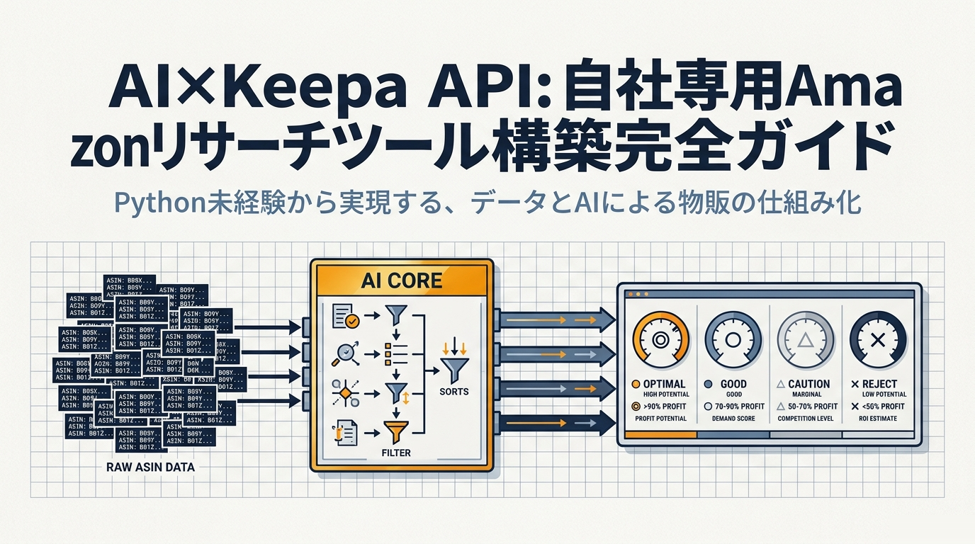 AI×Keepa API:自社専用Amazonリサーチツール構築完全ガイド